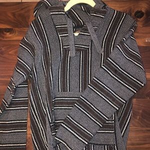 Pancho style hoodie with pocket